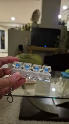 Customer photo: real size of Nooda held in a hand