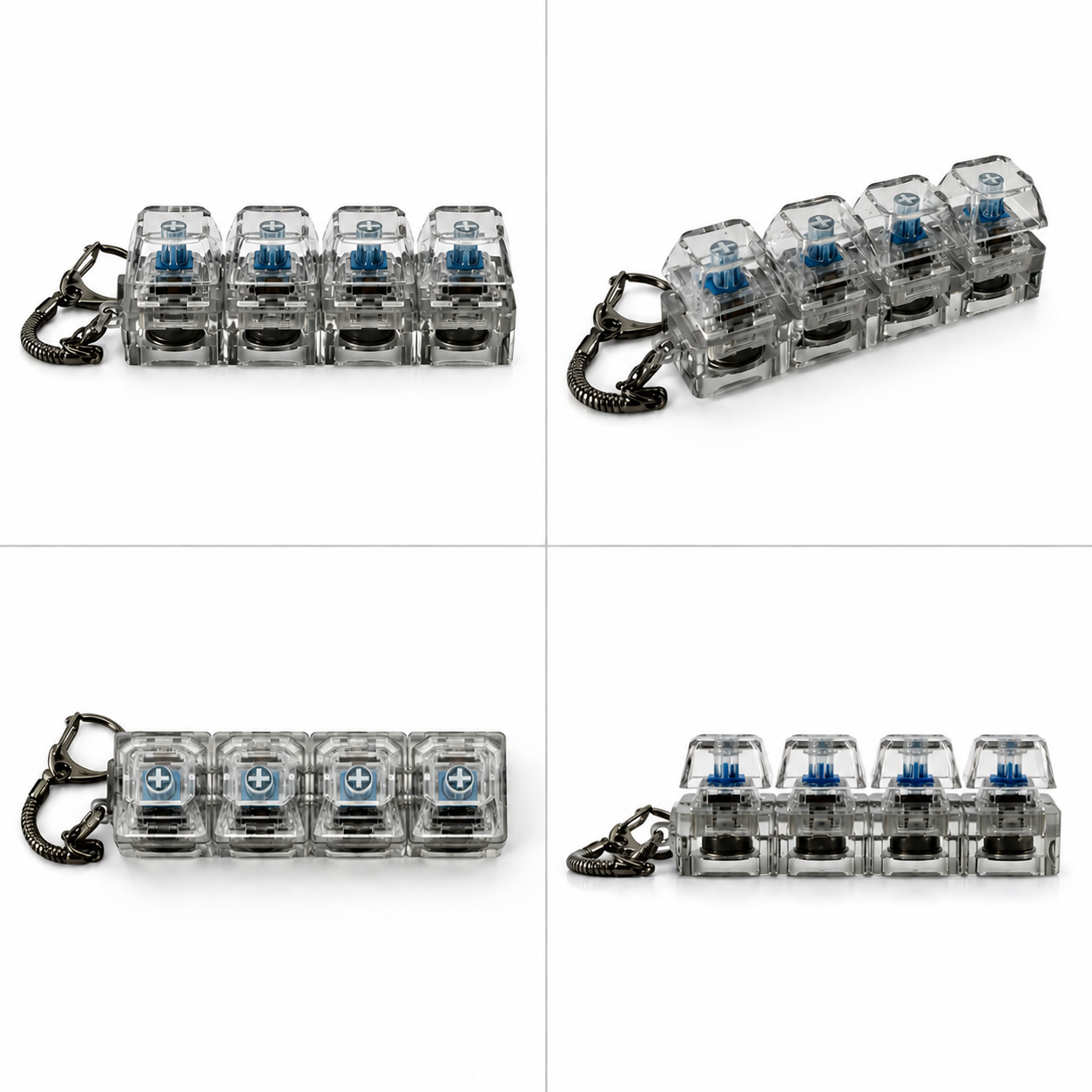 Nooda — Mechanical Key Fidget Keychain with LED